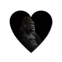 Gorilla  Heart Magnet by Valentinaart