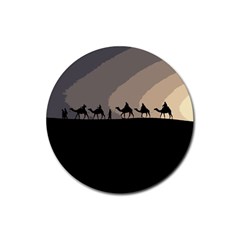 Caravan  Rubber Round Coaster (4 Pack)  by Valentinaart