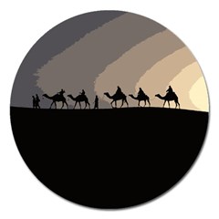 Caravan  Magnet 5  (round) by Valentinaart