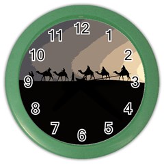 Caravan  Color Wall Clocks by Valentinaart