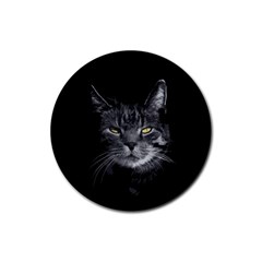 Domestic Cat Rubber Round Coaster (4 Pack)  by Valentinaart