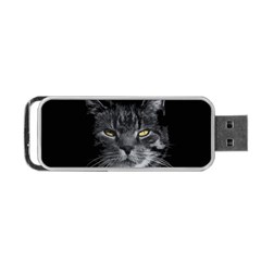 Domestic Cat Portable Usb Flash (one Side) by Valentinaart