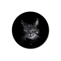 Domestic Cat Magnet 3  (round) by Valentinaart