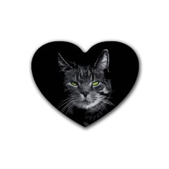 Domestic Cat Heart Coaster (4 Pack)  by Valentinaart