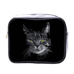 Domestic Cat Mini Toiletries Bags by Valentinaart