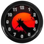 Giraffe  Wall Clocks (Black) Front