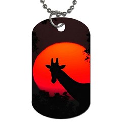 Giraffe  Dog Tag (two Sides) by Valentinaart