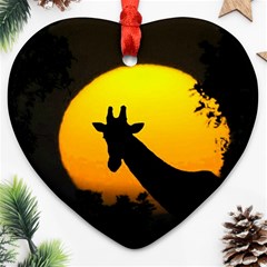 Giraffe  Ornament (heart) by Valentinaart