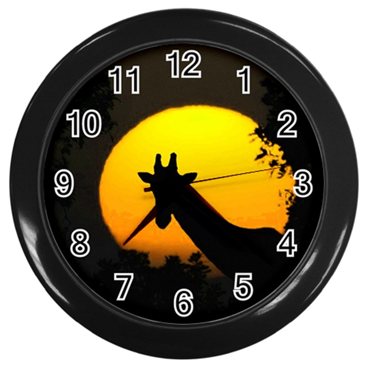 Giraffe  Wall Clocks (Black)