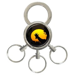 Giraffe  3-ring Key Chains by Valentinaart