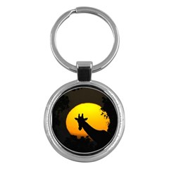 Giraffe  Key Chains (round)  by Valentinaart