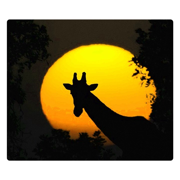 Giraffe  Double Sided Flano Blanket (Small) 