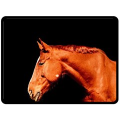 Horse Fleece Blanket (large)  by Valentinaart