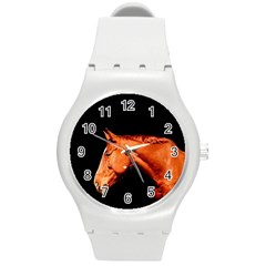 Horse Round Plastic Sport Watch (m) by Valentinaart