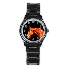 Horse Stainless Steel Round Watch by Valentinaart