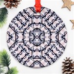 Futuristic Geo Print Ornament (Round) Front