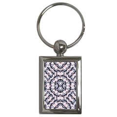 Futuristic Geo Print Key Chains (rectangle)  by dflcprints