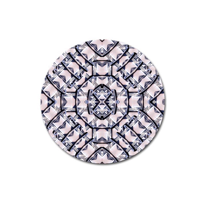 Futuristic Geo Print Magnet 3  (Round)