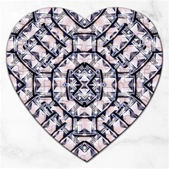 Futuristic Geo Print Jigsaw Puzzle (heart) by dflcprints