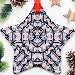 Futuristic Geo Print Star Ornament (two Sides) by dflcprints