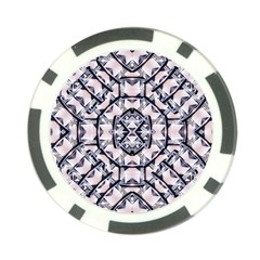 Futuristic Geo Print Poker Chip Card Guard by dflcprints