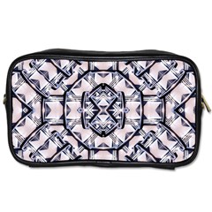 Futuristic Geo Print Toiletries Bags by dflcprints