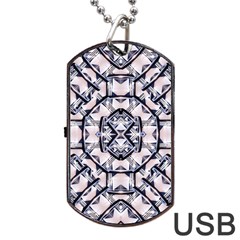 Futuristic Geo Print Dog Tag Usb Flash (one Side) by dflcprints