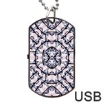 Futuristic Geo Print Dog Tag USB Flash (Two Sides) Front