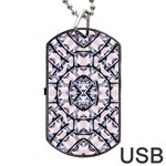 Futuristic Geo Print Dog Tag USB Flash (Two Sides) Back