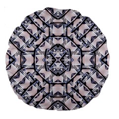 Futuristic Geo Print Large 18  Premium Round Cushions by dflcprints