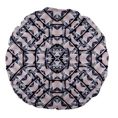 Futuristic Geo Print Large 18  Premium Flano Round Cushions by dflcprints