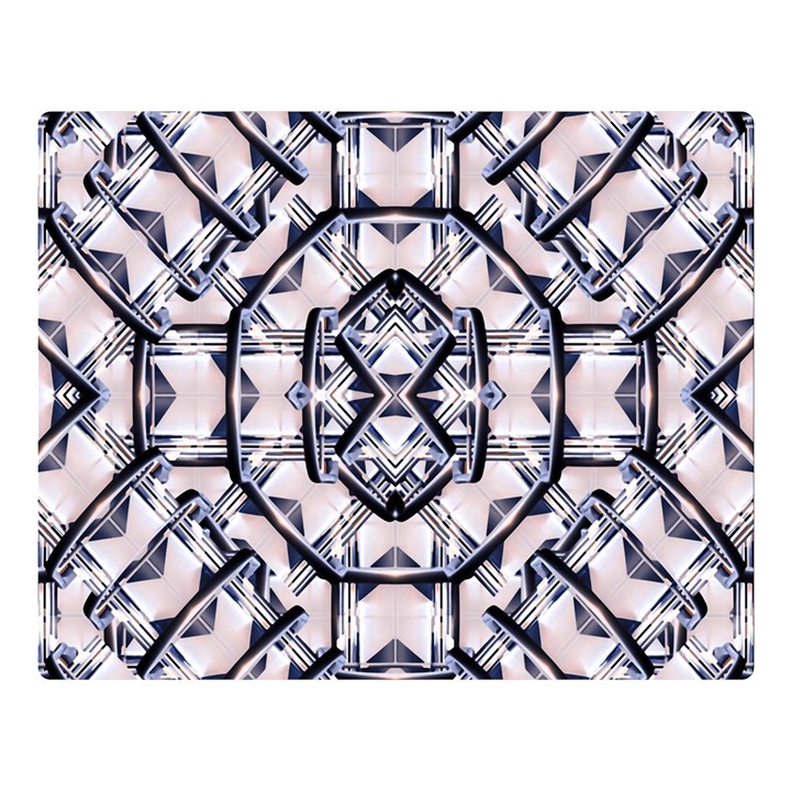 Futuristic Geo Print Double Sided Flano Blanket (Large) 