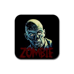 Zombie Rubber Square Coaster (4 Pack)  by Valentinaart