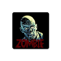 Zombie Square Magnet by Valentinaart