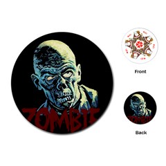 Zombie Playing Cards (round)  by Valentinaart