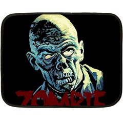 Zombie Double Sided Fleece Blanket (mini)  by Valentinaart