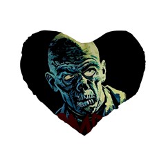 Zombie Standard 16  Premium Heart Shape Cushions by Valentinaart