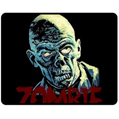 Zombie Double Sided Fleece Blanket (medium)  by Valentinaart