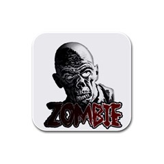 Zombie Rubber Square Coaster (4 Pack)  by Valentinaart