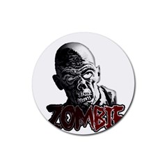 Zombie Rubber Round Coaster (4 Pack)  by Valentinaart