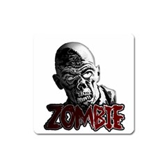 Zombie Square Magnet by Valentinaart