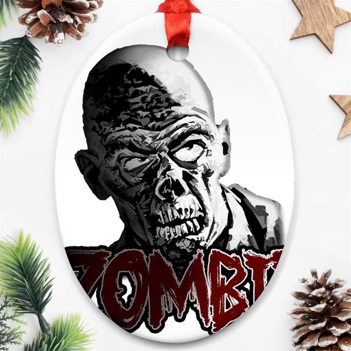 Zombie Oval Ornament (Two Sides)