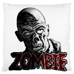 Zombie Large Cushion Case (one Side) by Valentinaart