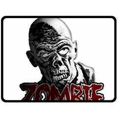 Zombie Double Sided Fleece Blanket (large)  by Valentinaart