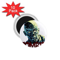 Zombie 1 75  Magnets (10 Pack)  by Valentinaart