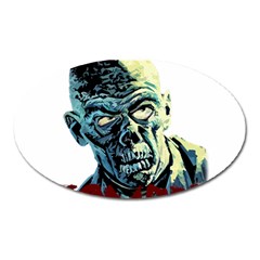 Zombie Oval Magnet by Valentinaart