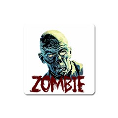 Zombie Square Magnet by Valentinaart