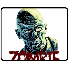 Zombie Fleece Blanket (medium)  by Valentinaart