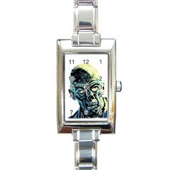 Zombie Rectangle Italian Charm Watch by Valentinaart