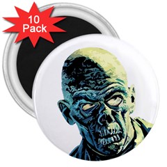 Zombie 3  Magnets (10 Pack)  by Valentinaart